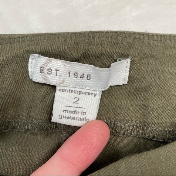 Est 1946 Olive Green Contemporary Dress Pants Size 2 - Picture 10 of 16